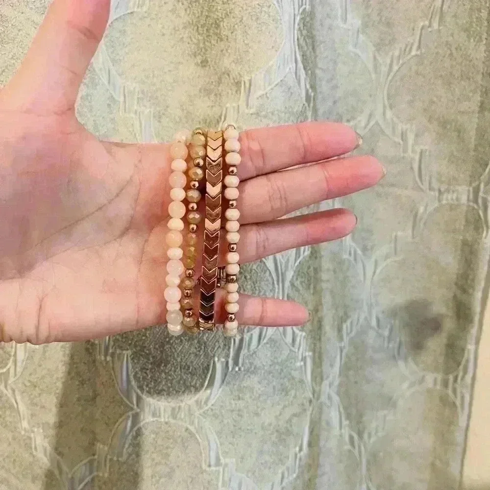 Cute Beaded Rose gold Watchband New  Compatible for iWatch Size 42 /44/45